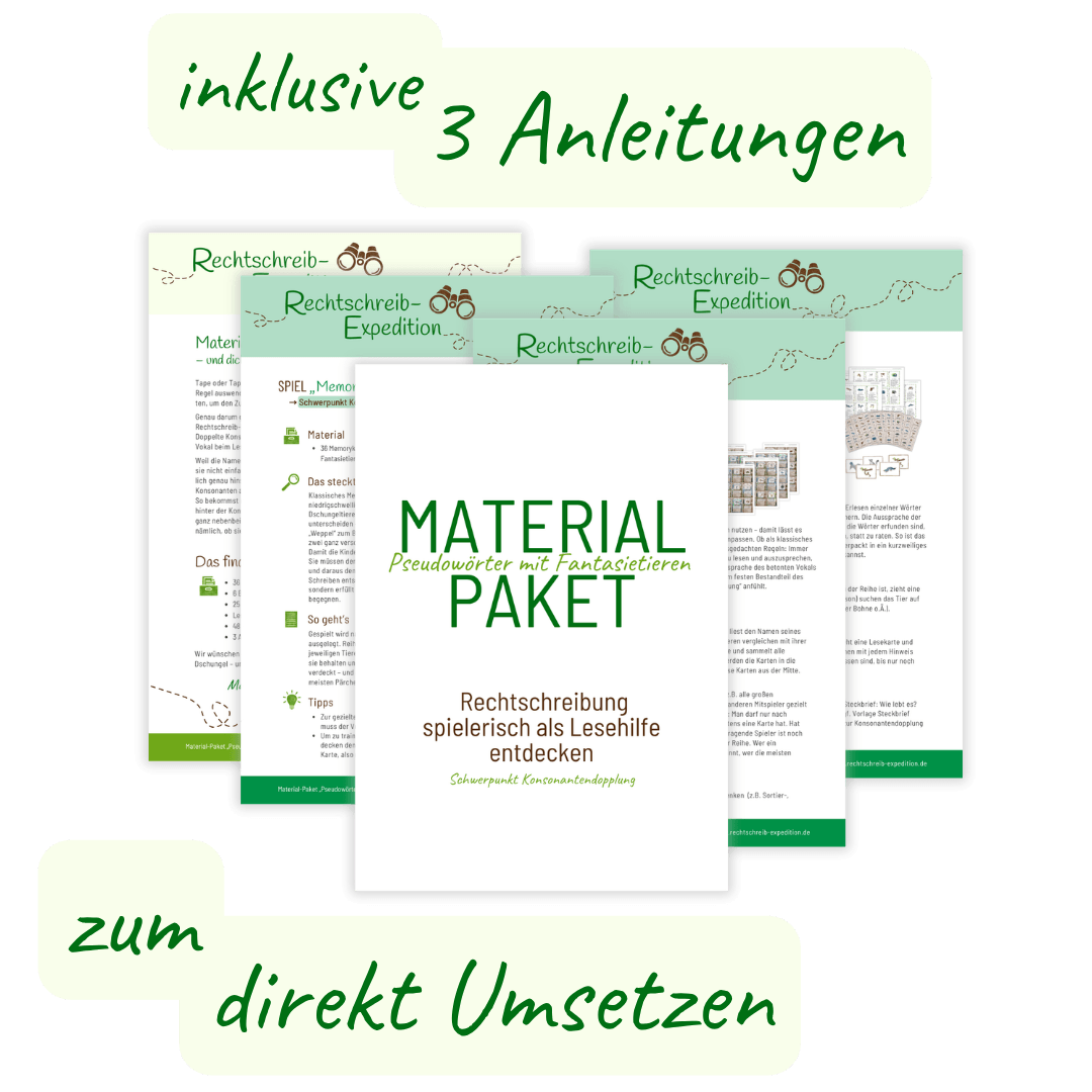 Mockup Material-Paket Pseudowörter - Anleitungen