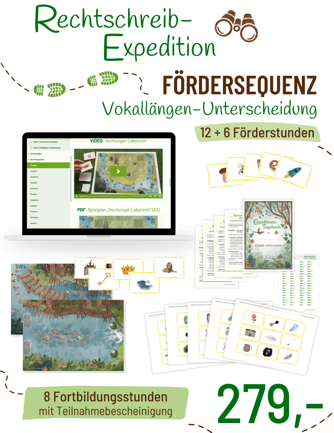 Inhalte Förderpaket kurze und lange Vokale unterscheiden
